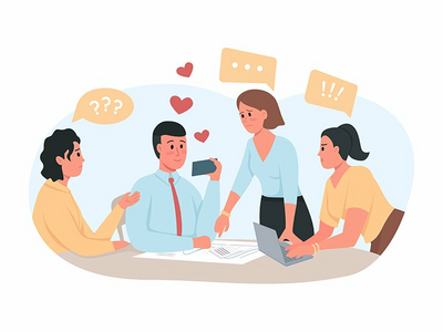 令人上瘾的约会应用 2D 矢量隔离插图(Addictive dating application 2D vector isolated illustration)
