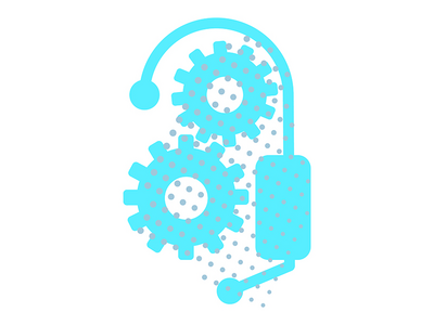 呼叫中心软件平面概念矢量图(Call center software flat concept vector illustration)