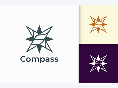 指南针标志旅行或冒险(Compass Logo Travel or Adventure)