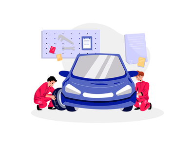 汽车服务图(Auto Service Illustration)