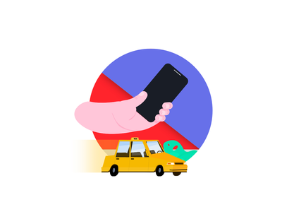 叫出租车-插图(Call Taxi - Illustration)