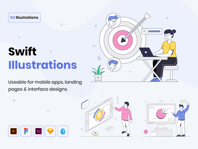 60 幅完美的 Swift 插图(60 Perfect Swift Illustrations)