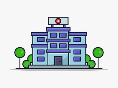 卡通插图医院(Cartoon illustrated hospital)