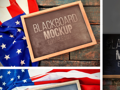 黑板模型可编辑 PSD(Blackboard mockup editable PSD)