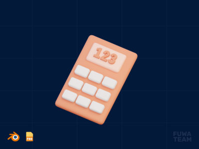 计算器 - 3D 商业插图包(Calculator - 3D Business illustration pack)