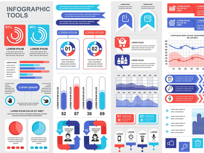 集合信息图表设计模板(Collection Infographics Design Template)