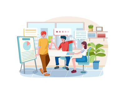 商务人士群聊沟通泡泡。(Business People Group Chat Communication Bubble.)