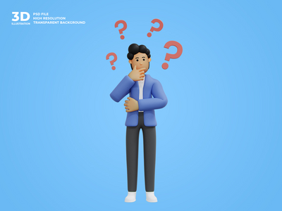 3d 业务人字符图(3d business man character illustration)