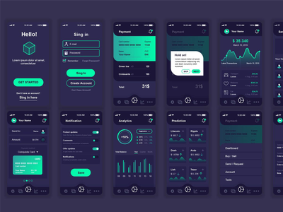 区块链移动应用程序 UI 套件(Blockchain Mobile App UI Kit)