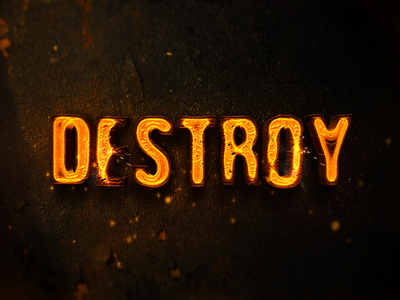 3D 燃烧文字效果(3D Burning Text Effect)