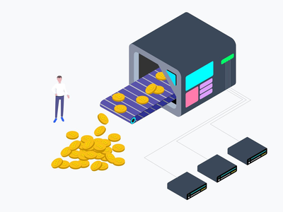 Cryptocurrency 采矿厂等距(Cryptocurrency Mining Factory Isometric)