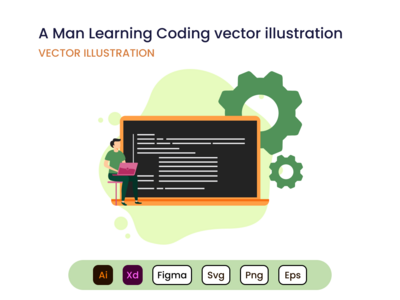 一个人学习编码概念(A Man Learning Coding concept)