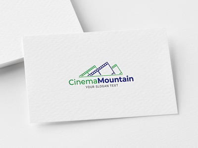 电影院山标志模板(Cinema Moutain Logo Template)