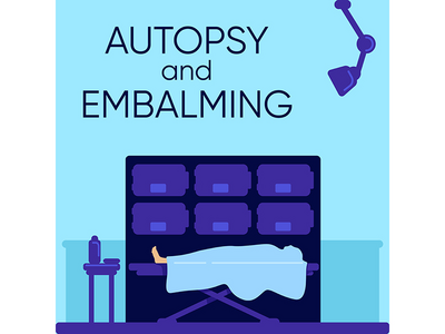 尸检和防腐仪式社交媒体帖子模型(Autopsy and embalming ceremony social media post mockup)