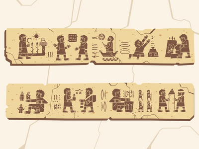 石头上的古代象形文字(Ancient hieroglyph on stone)