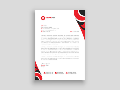 企业创意现代专业商务信头设计模板(Corporate Creative Modern Professional Business Letterhead Design Template)