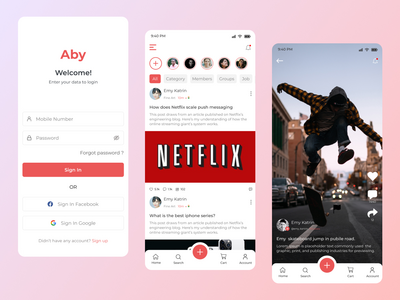 Aye 社交媒体 UI 设计(Aye Social Media UI Design)