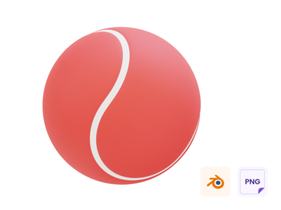 网球球 3D 图标(Tennis Ball 3D Icon)