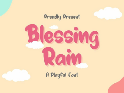 Blessing Rain - 一个有趣的字体(Blessing Rain - A Playful Fonts)