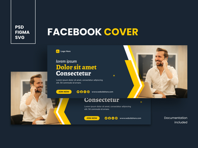 横幅 Facebook 封面模板(Banner Facebook Cover Template)