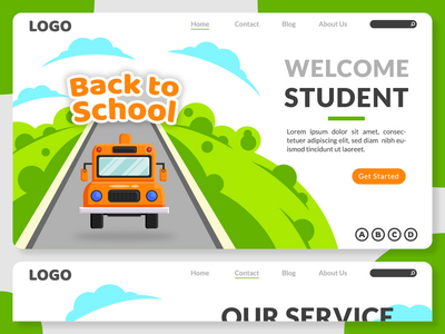 回到学校登陆页面模板 2(Back To School Landing Page Template 2)