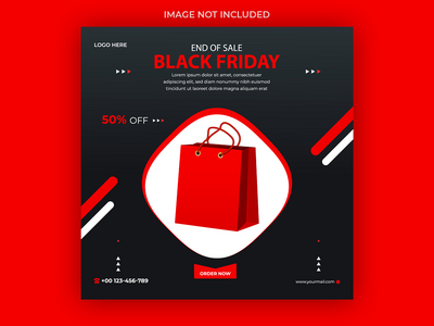 黑色星期五销售社交媒体模板(Black Friday Sale Social Media template)