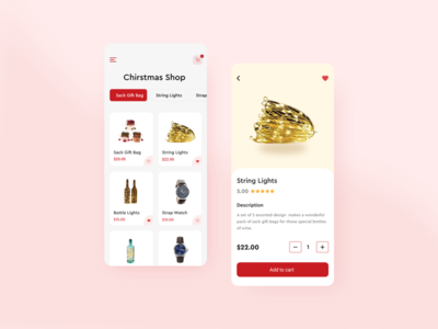 圣诞商店流动应用程式(Christmas Shop Mobile App)