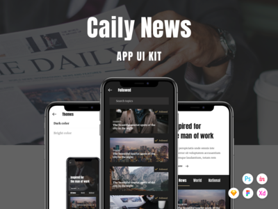 Caily 新闻 UI 套件（第 3 部分）(Caily News UI Kit (Part 3))