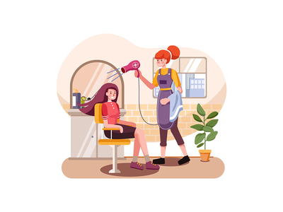 美容院矢量图解概念(Beauty Salon Vector Illustration concept)
