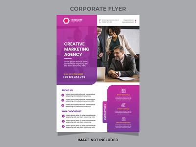 企业业务传单模板(corporate business flyer template)