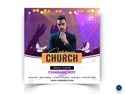 教会演讲社交媒体帖子模板(Church Speech Social Media Post Template)