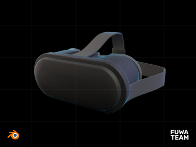 3D 游戏设备在黑暗插图包中发光 - VR 盒子(3D Game Device Glow In The Dark Illustration Pack - VR Box)