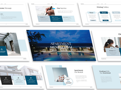亨利尔斯达尔公寓的PowerPoint模板(Apartement  Henrilsdal Powerpoint Template)