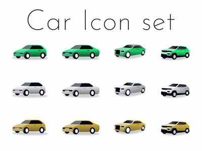 汽车图标集(Car Icon set)