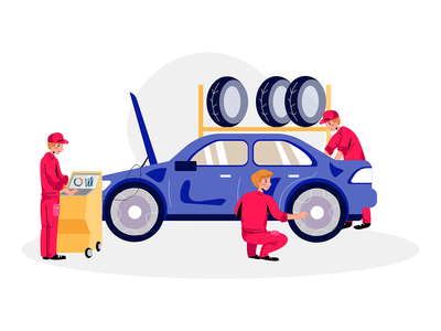 汽车服务图(Auto Service Illustration)
