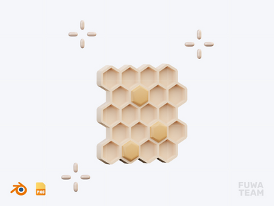 蜂巢 - 3D 秋季插画包（正面）(Bee Hive - 3D Autumn Illustration Pack (front))