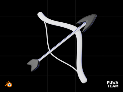 弓箭武器 - 3D 未来主义游戏设备(Bow and Arrow Weapon - 3D Futuristic game equipment)