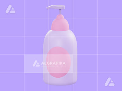 3d 插图润肤露对象(3d illustration body lotion object)