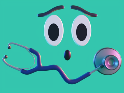3D 插图听诊器(3D Illustration Stethoscope)