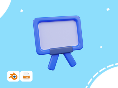 黑板 - 教育 3D 插图包(Blackboard - Education 3D Illustration Pack)