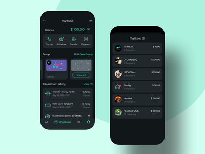 所有集团基金 - 数字钱包移动 UI 套件(All Group Funds - Digital Wallet Mobile UI Kit)