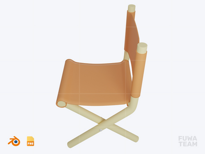 野营椅 - 3D 野营插画包(Camping Chair - 3D Camping Illustration Pack)