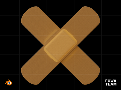 3D 游戏设备在黑暗插图包中发光 - 绷带（正面）(3D Game Equipment glow in the dark illustration pack - Bandage (Front))