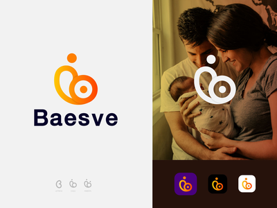Baesve 标志品牌 - 婴儿护理标志(Baesve Logo Branding - Baby care logo)