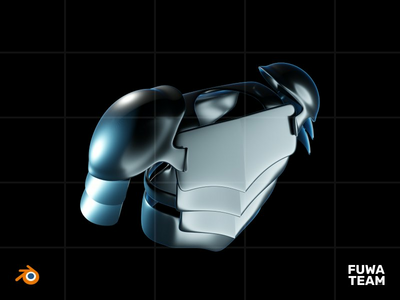 3D 游戏设备在黑暗插图包中发光 - 盔甲(3D Game equipment glow in the dark illustration pack - Armor)