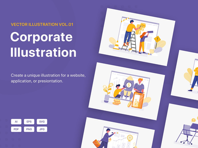 企业插画包_01(Corporate Illustration Pack_01)