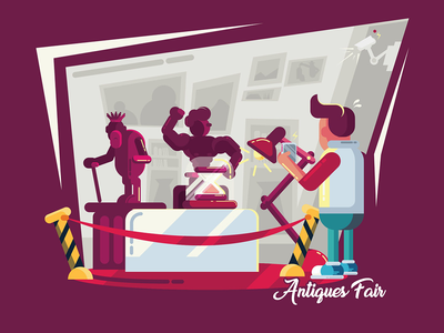 古董展-矢量活动(Antiques Fair - Vector Activity)