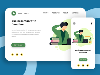 有最后期限概念的商人(Businessman with Deadline concept)