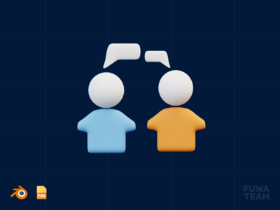 通信 - 3D 商业插图包（正面）(Communication - 3D Business illustration pack (front))