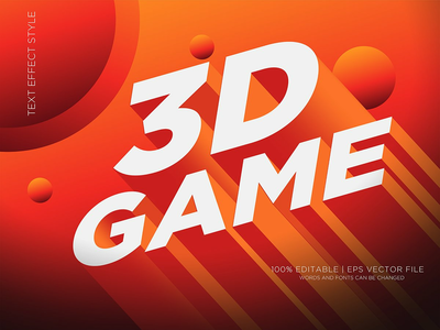 3D 游戏透视文字效果(3D GAME PERSPECTIVE TEXT EFFECTS)